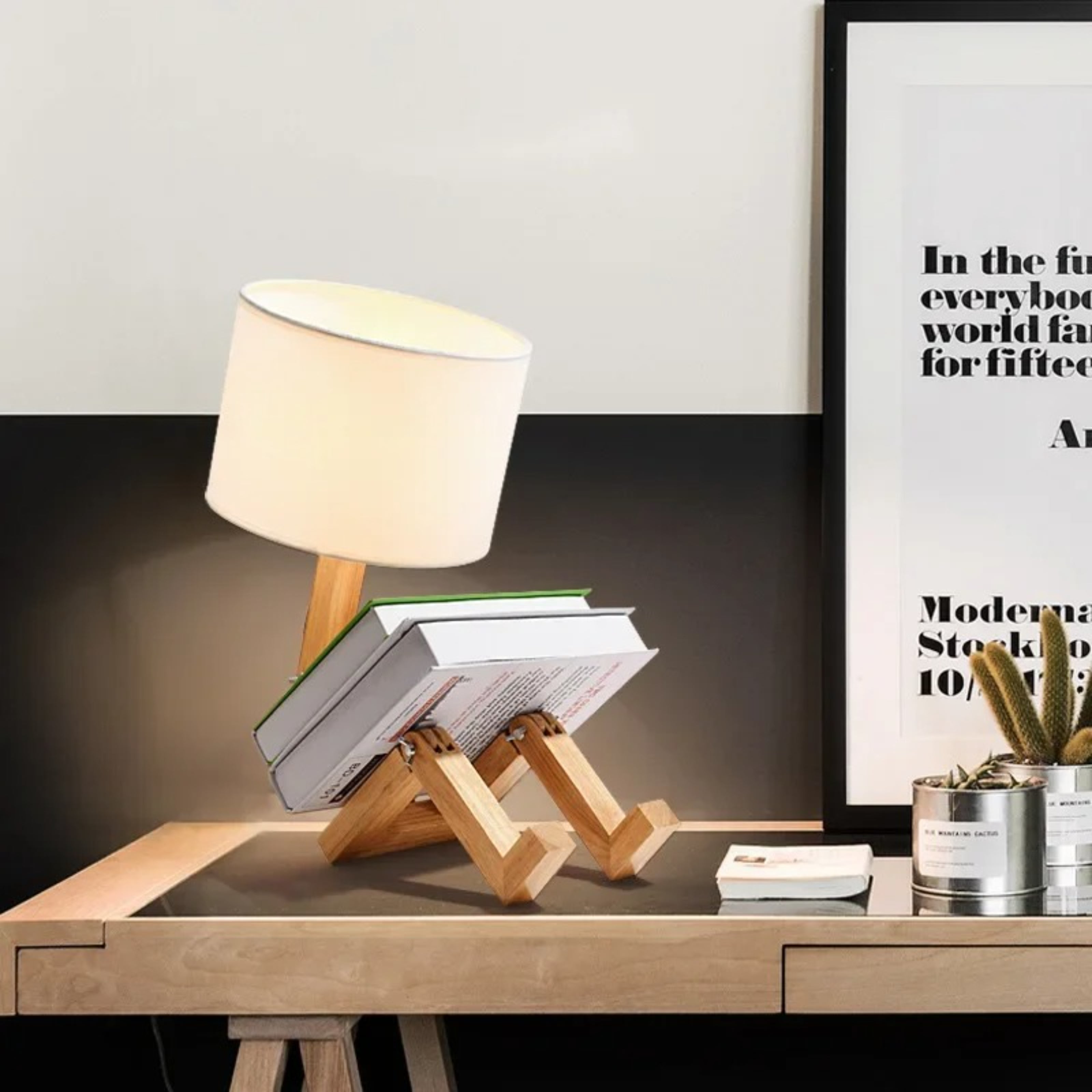 Lampe de chevet bois Ma boutique