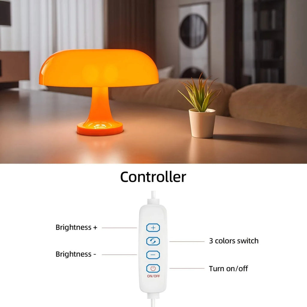 Lampe de table champignon à éclat rétro – Éclairage d'accent moderne et minimaliste Ma boutique