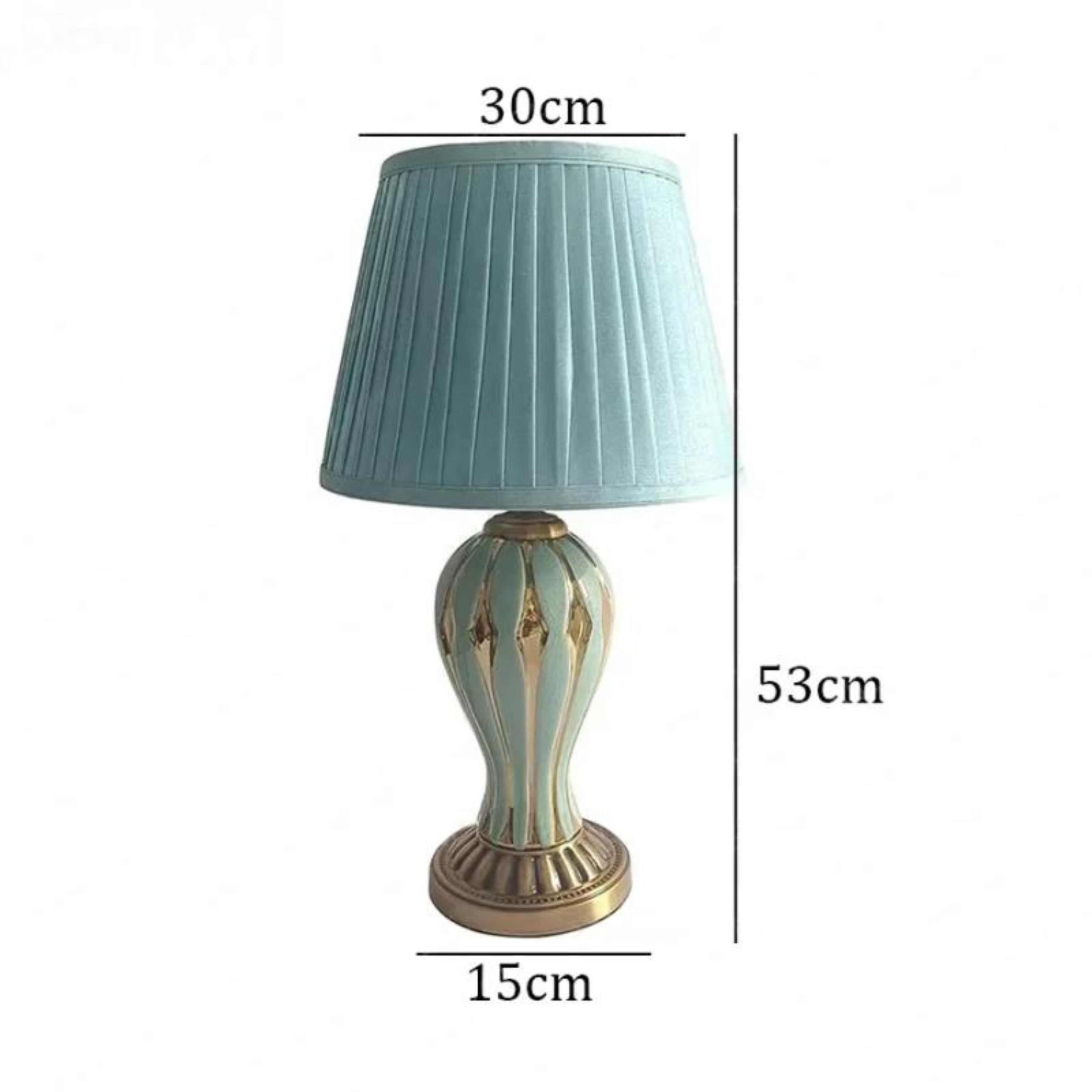 Lampe de table élégante d'inspiration vintage avec abat-jour plissé Ma boutique