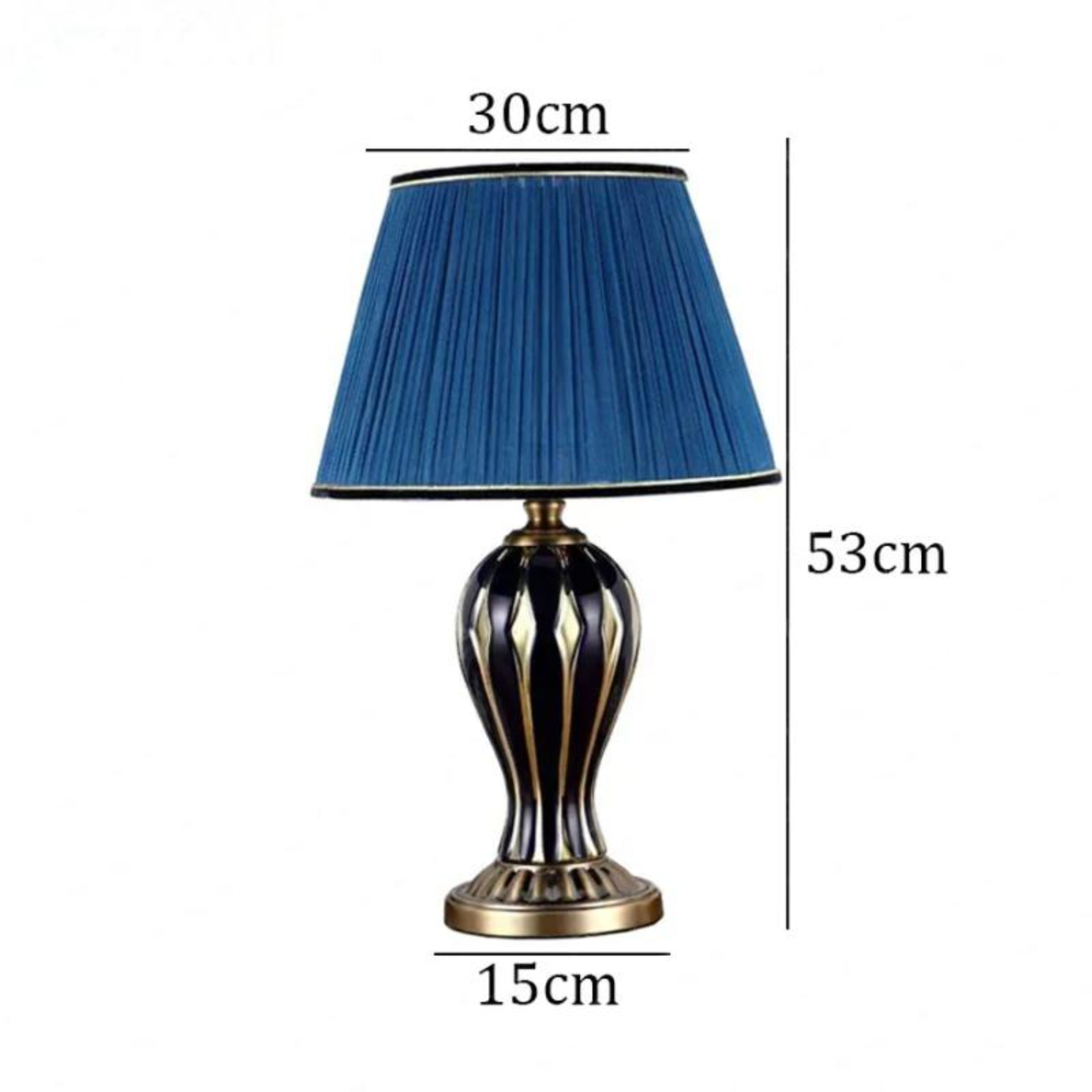Lampe de table élégante d'inspiration vintage avec abat-jour plissé Ma boutique