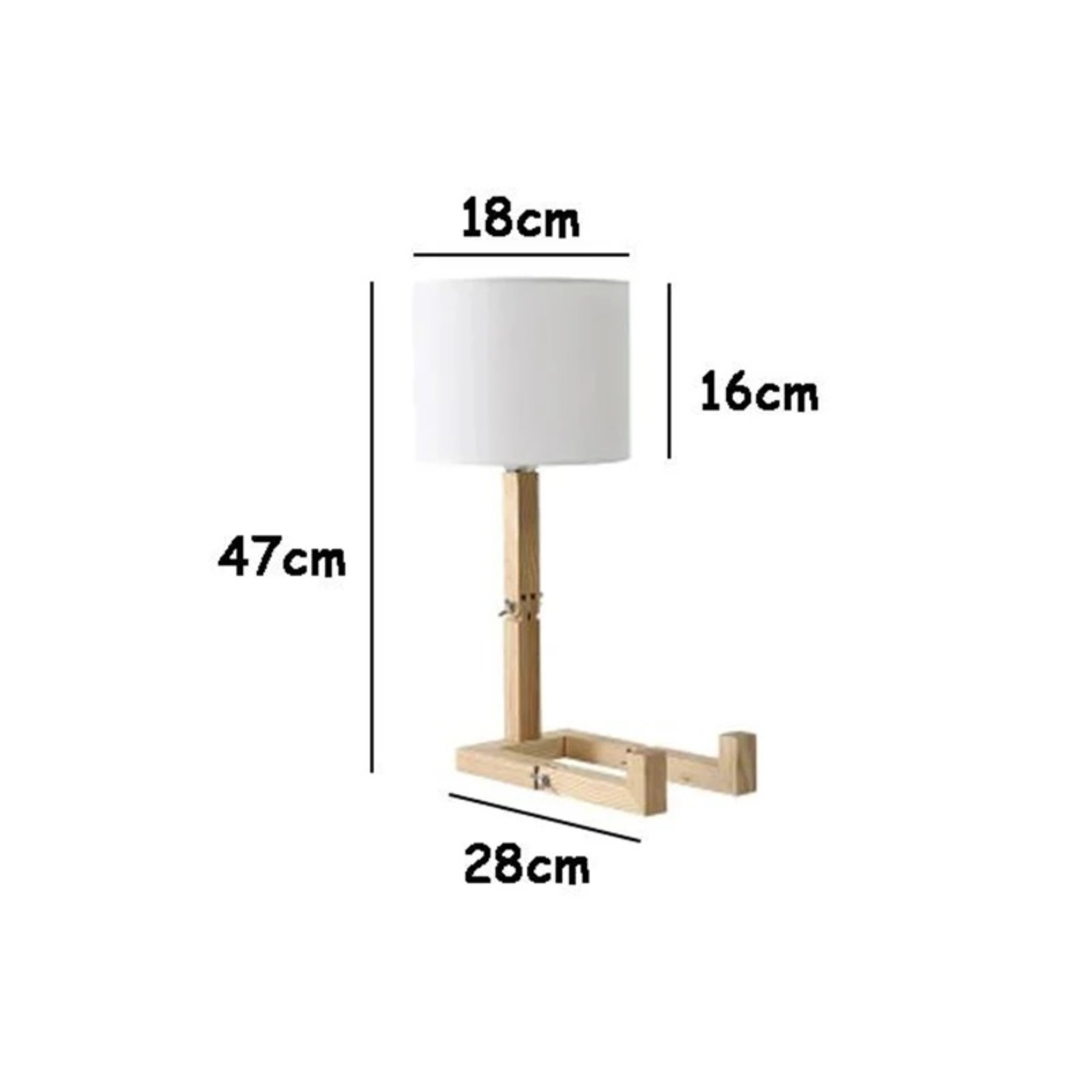 Lampe de table en bois – Lampe de table créative avec pieds réglables et lumière chaude Ma boutique