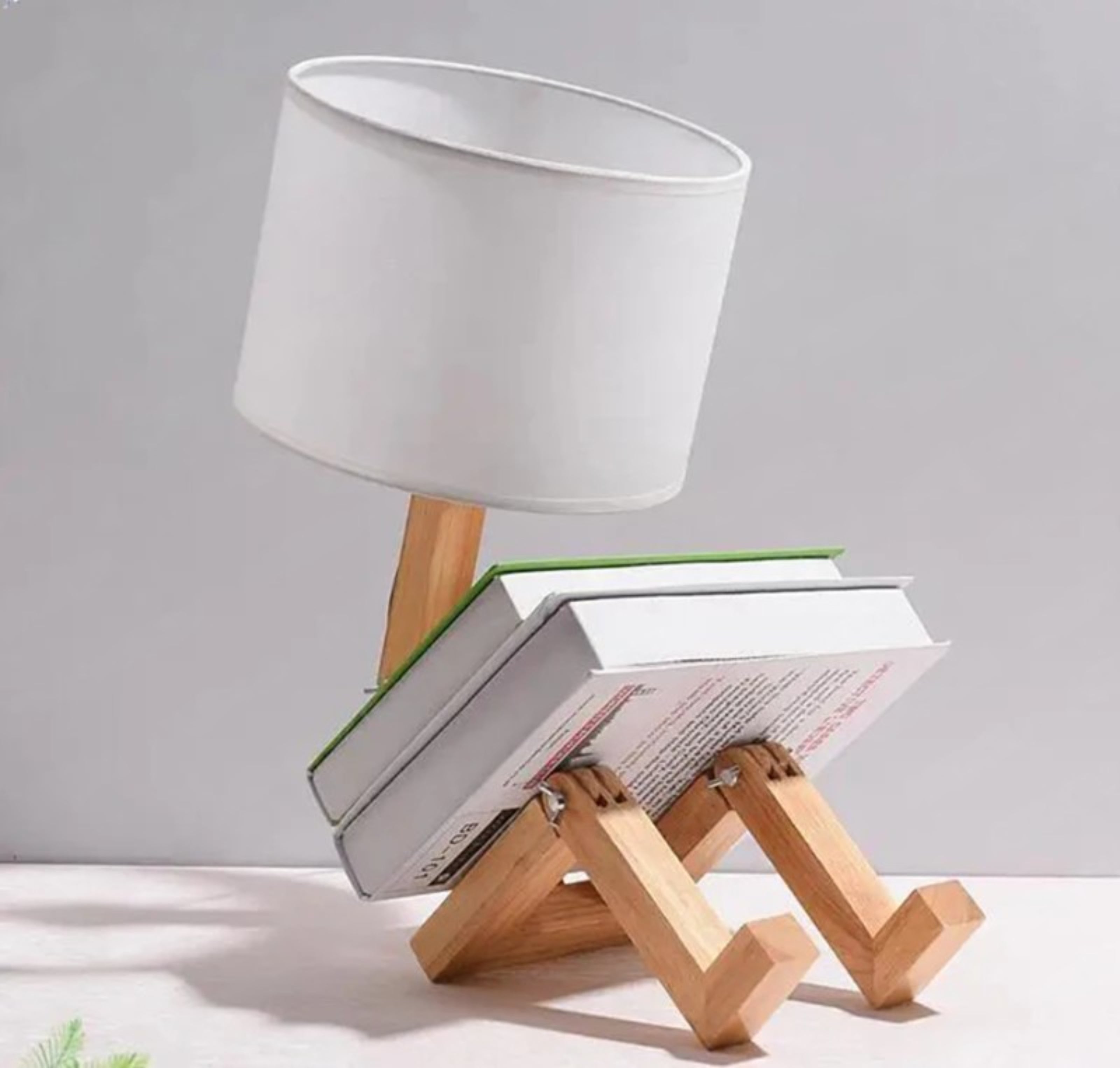 Lampe de table en bois – Lampe de table créative avec pieds réglables et lumière chaude Ma boutique