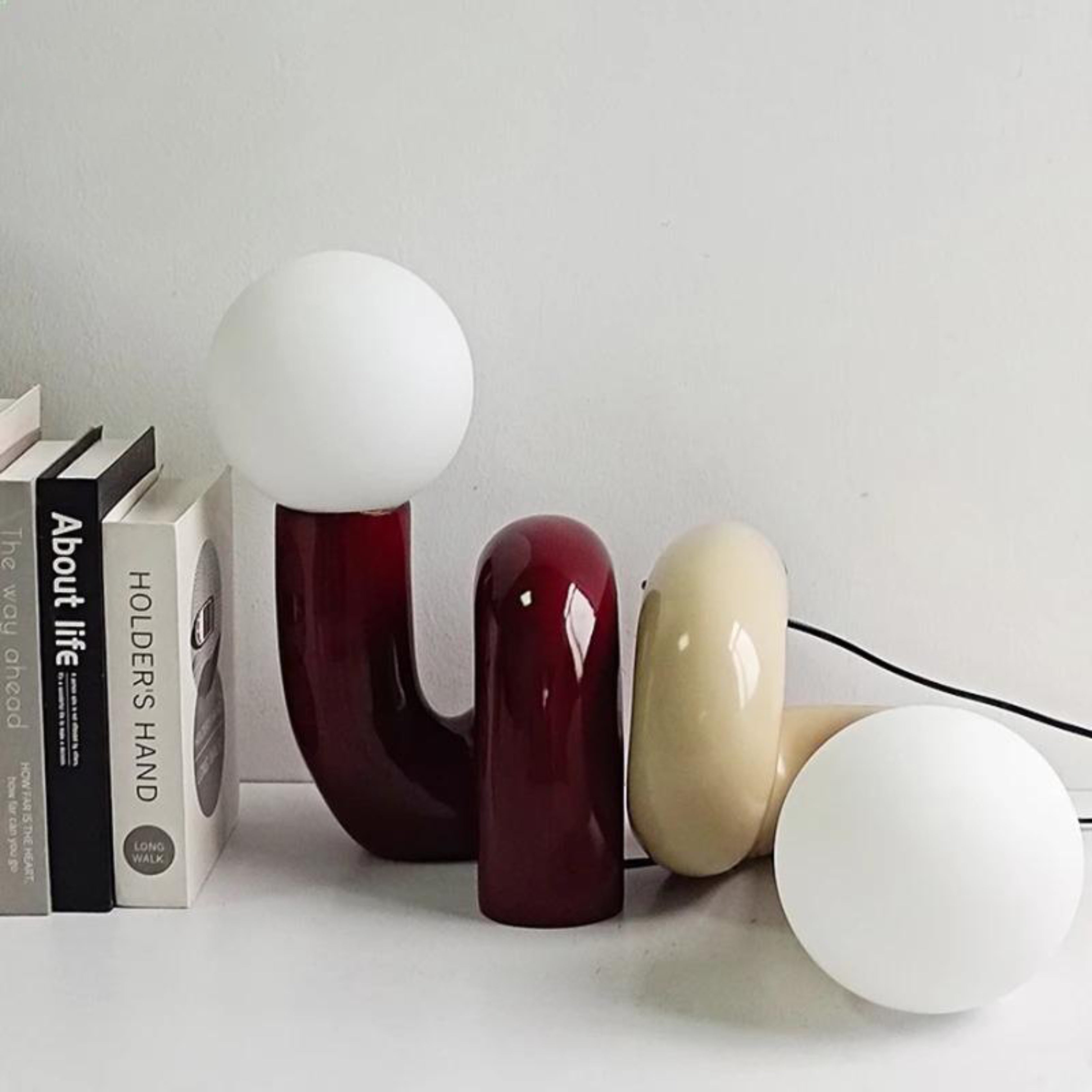 Lampe de table moderne abstraite à double globe Ma boutique