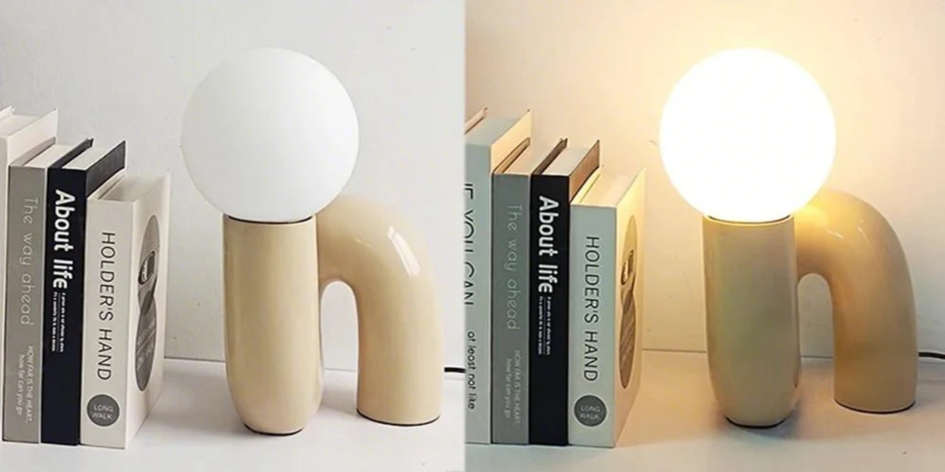 Lampe de table moderne abstraite à double globe Ma boutique
