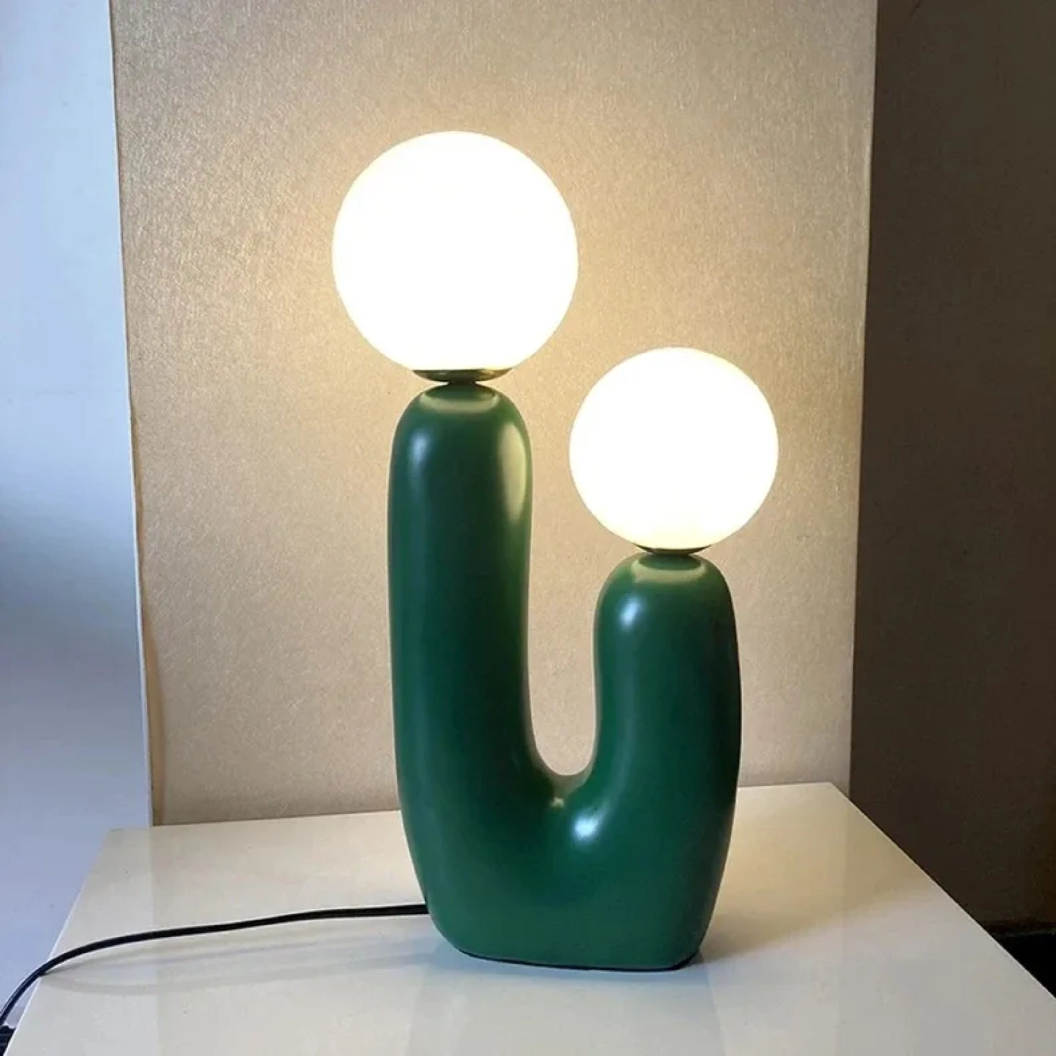 Lampe de table moderne à double globe inspirée des cactus Ma boutique