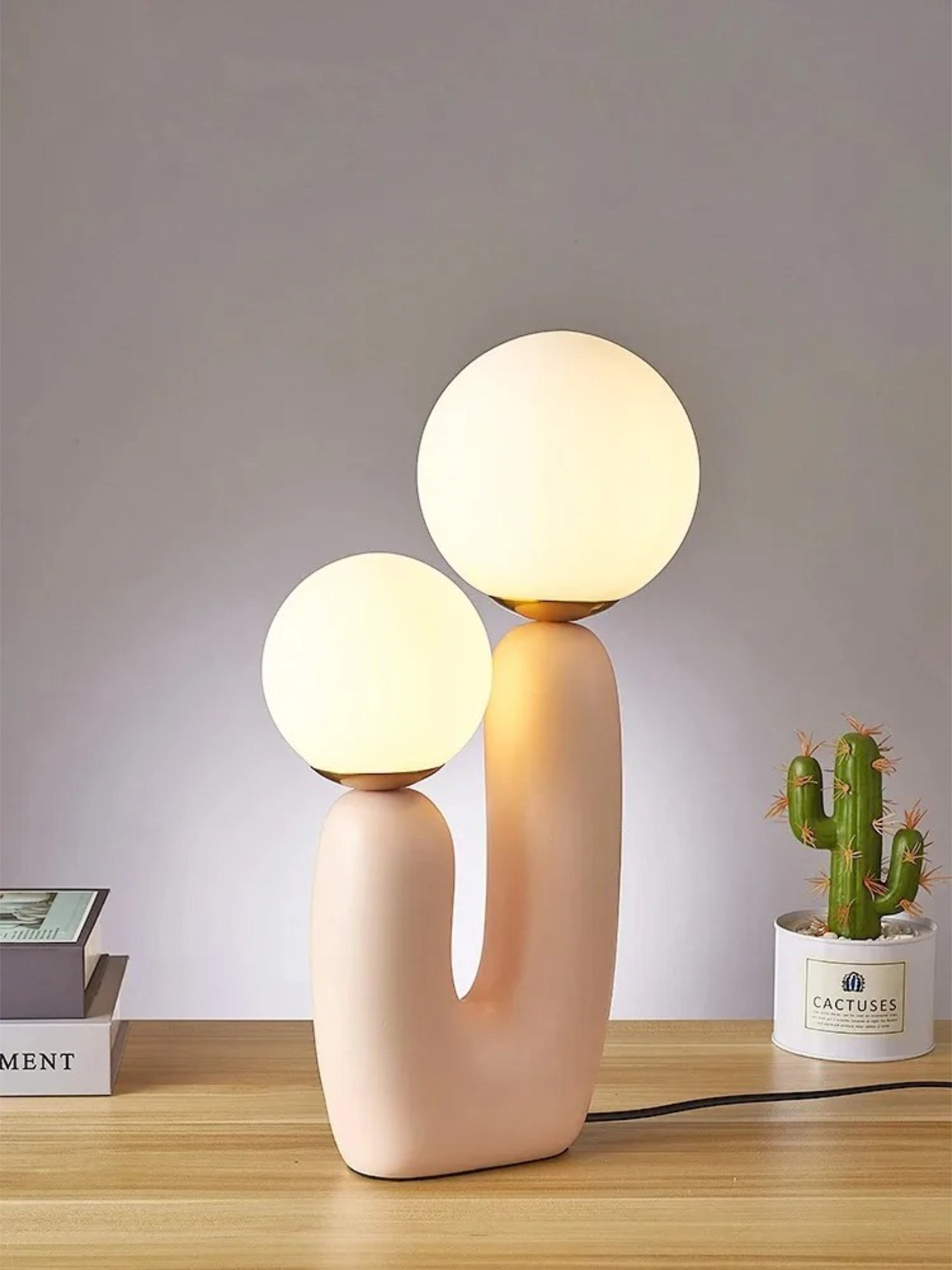 Lampe de table moderne à double globe inspirée des cactus Ma boutique