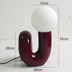 Lampe de table moderne en forme de U avec abat-jour globe Ma boutique