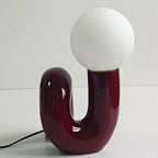 Lampe de table moderne en forme de U avec abat-jour globe Ma boutique