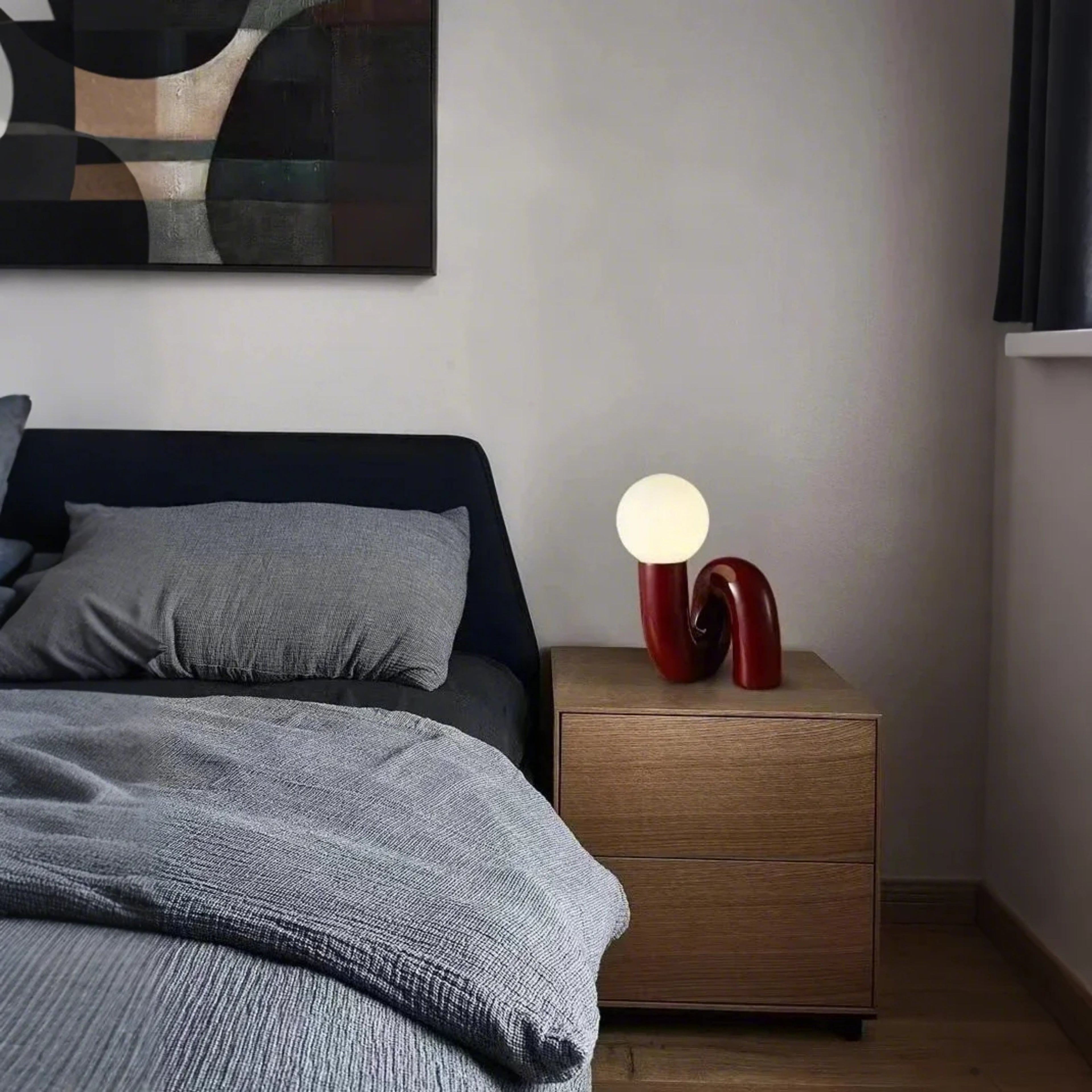 Lampe de table sculpturale moderne CurveGlow Ma boutique
