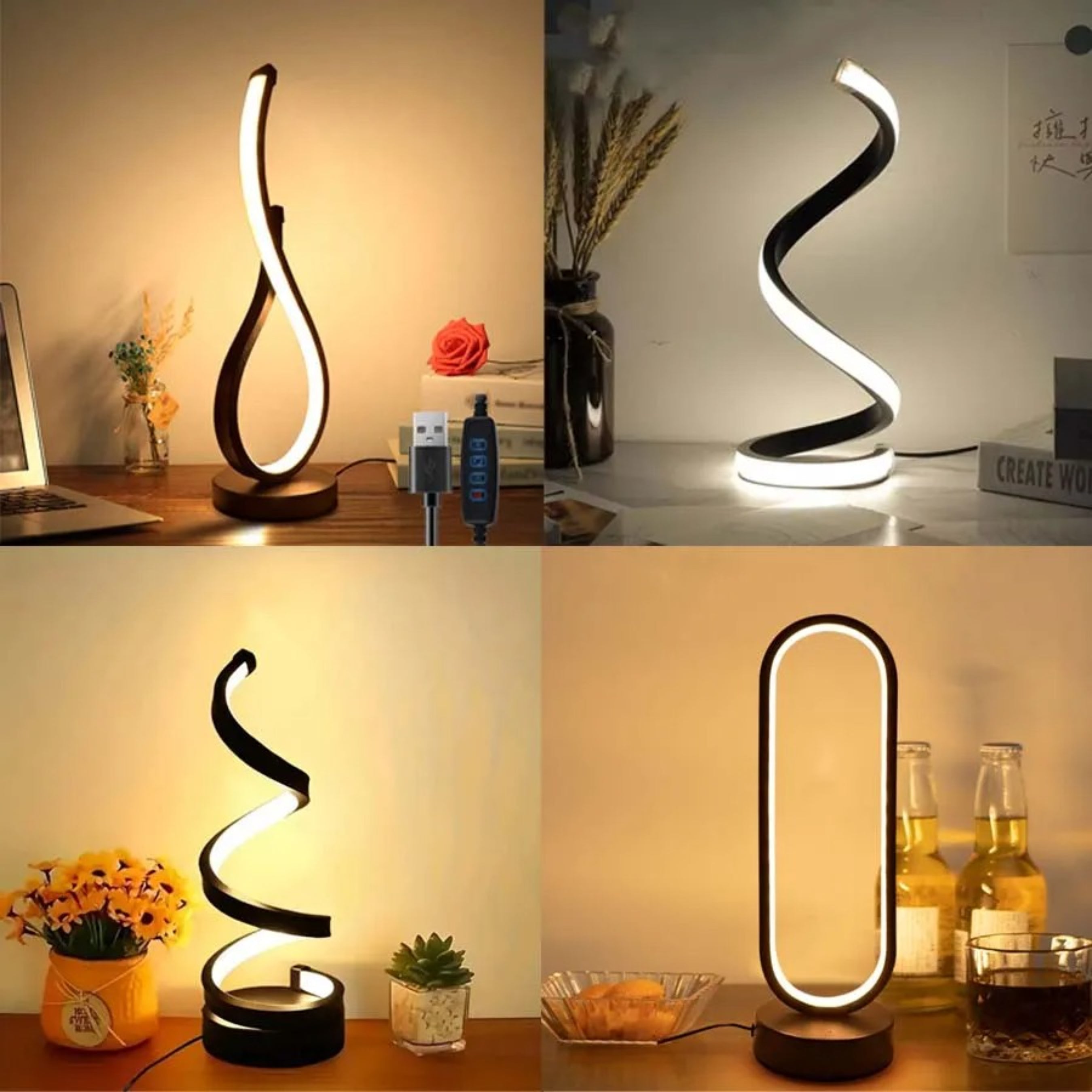 Lampe de table Spiral LED Ma boutique