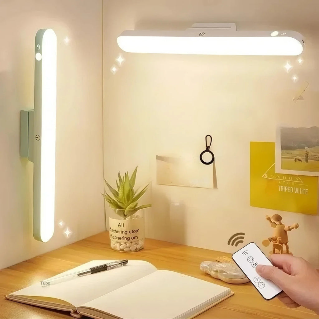 LED Magnetic Eye Protection Remote Reading Switch Desk Lamp Three-speed Stepless Dimming USB Rechargeable Student Learning Lamp Ma boutique