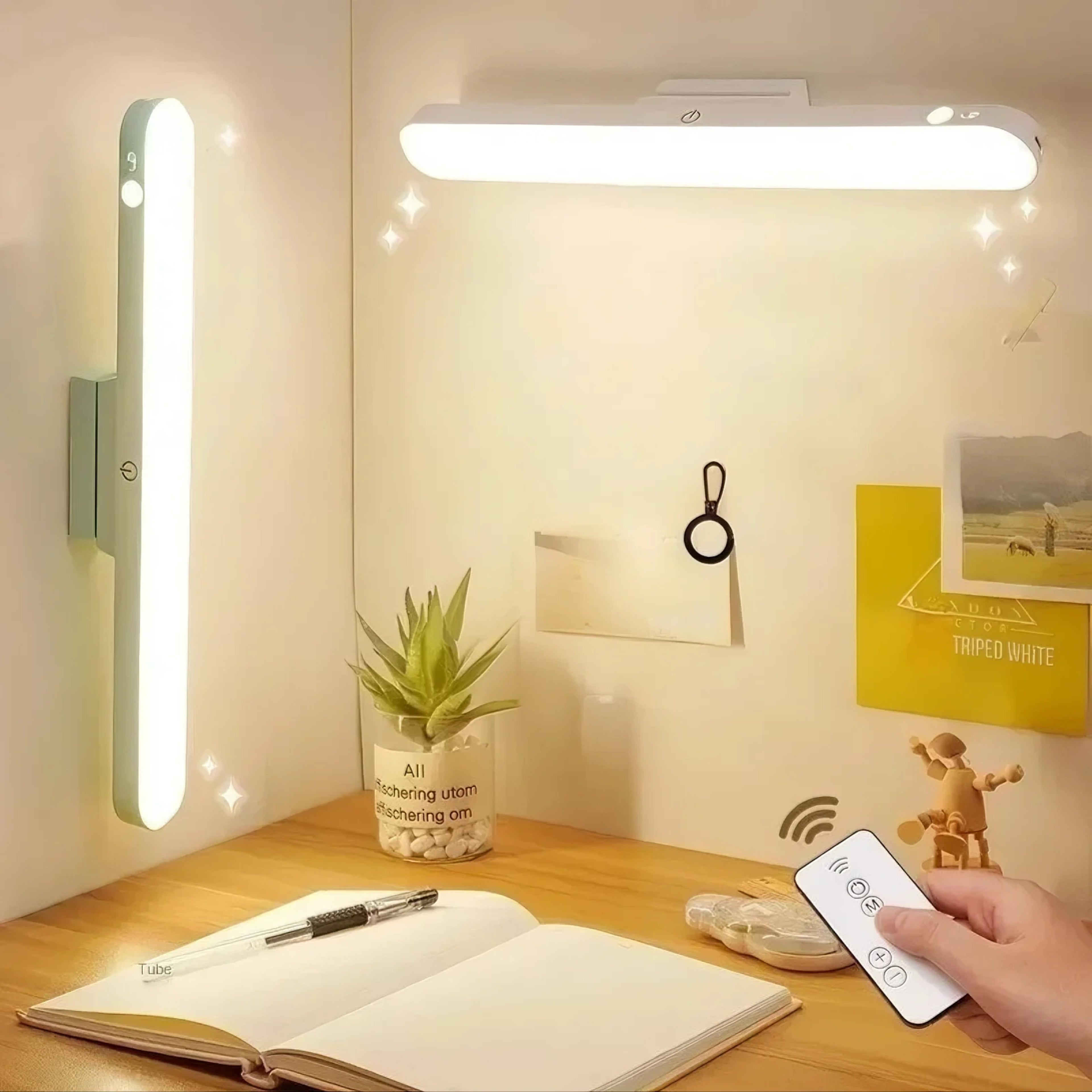 LED Magnetic Eye Protection Remote Reading Switch Desk Lamp Three-speed Stepless Dimming USB Rechargeable Student Learning Lamp Ma boutique